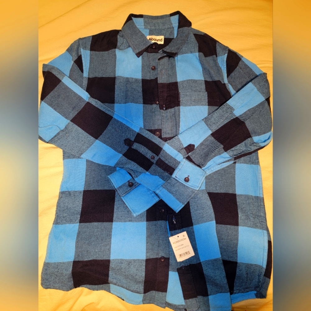 Size Small Men's Blue Maya-Navy Buffalo Flannel